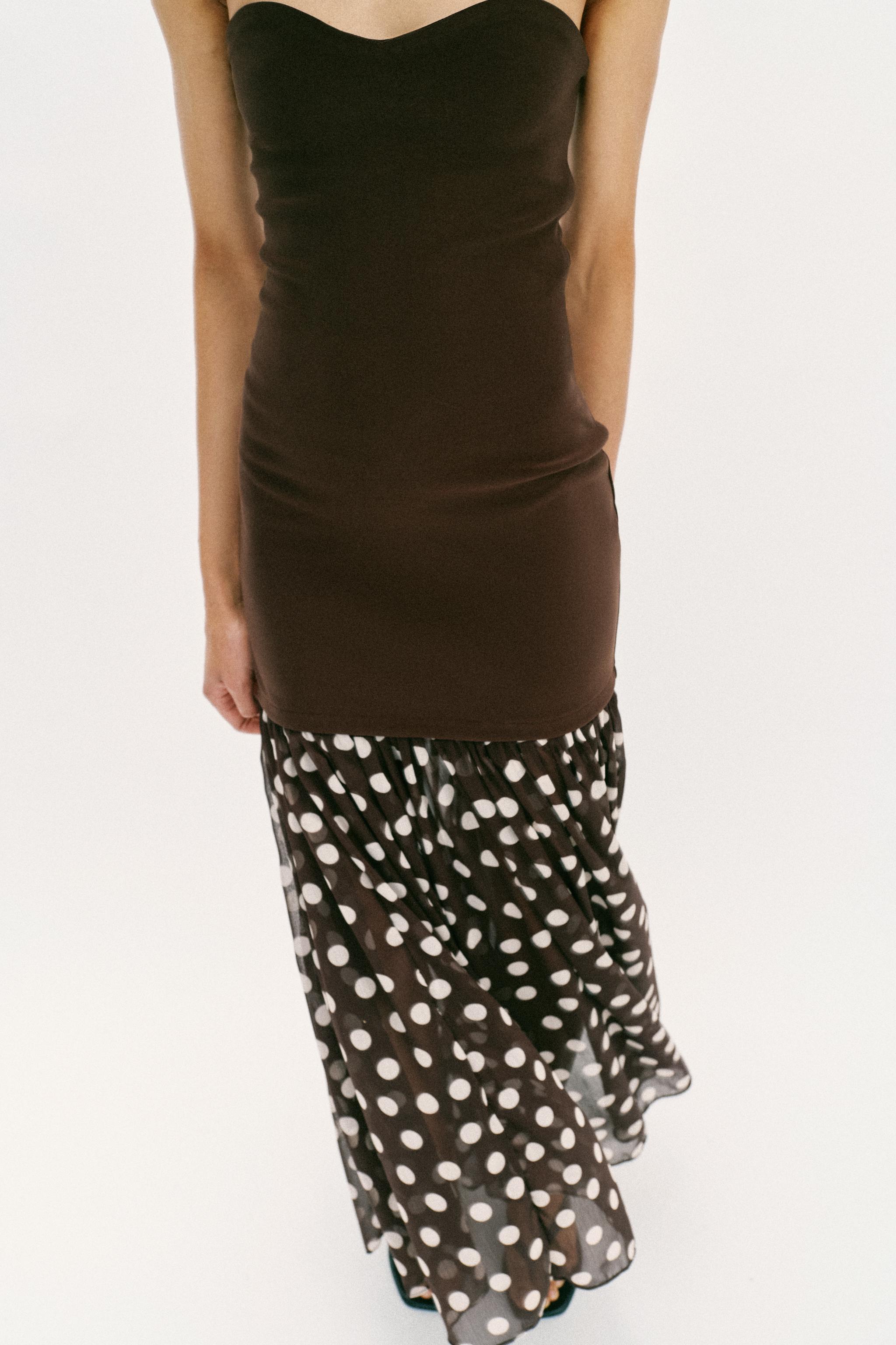 COMBINATION POLKA DOT DRESS
